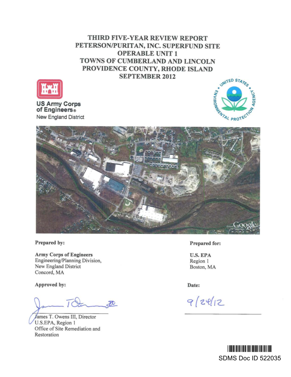 Third 5-Year Review Report Peterson/Puritan Superfund Site
