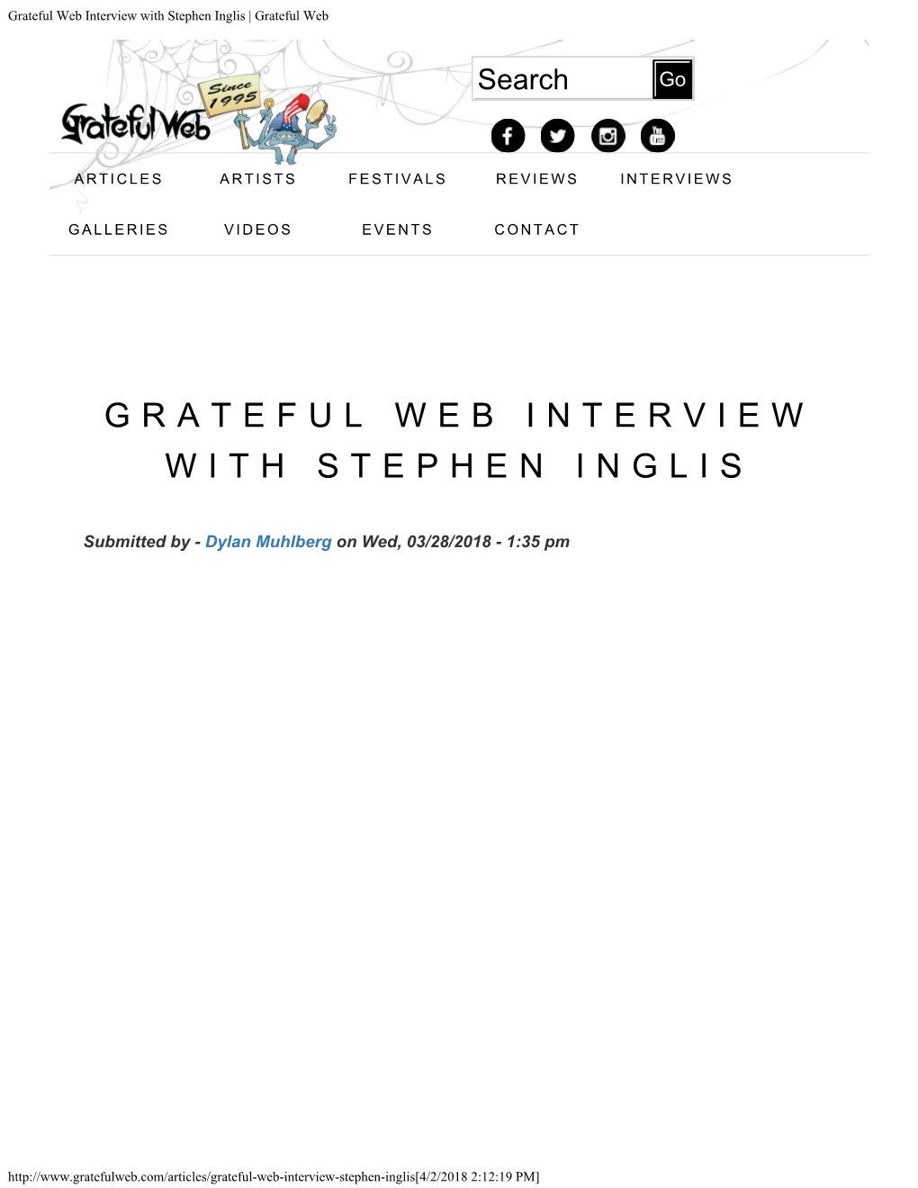 Grateful Web Interview with Stephen Inglis | Grateful Web