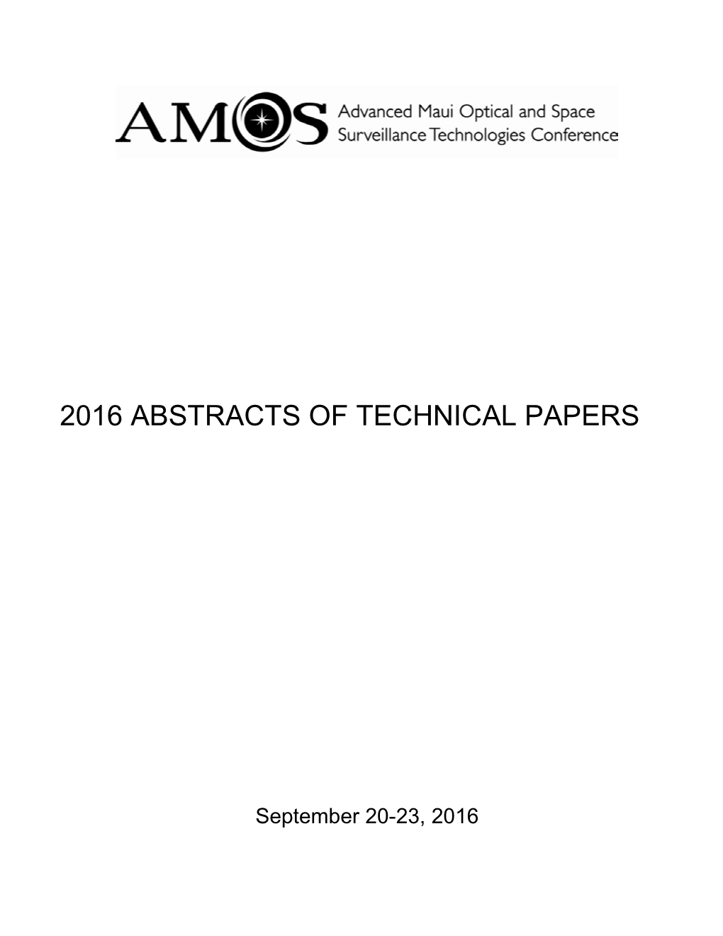 2016 Abstracts of Technical Papers