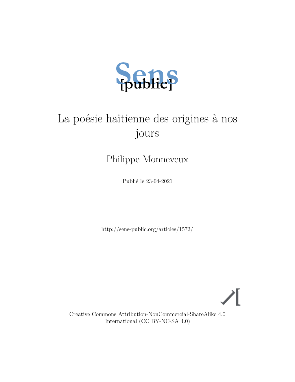 La Poésie Haïtienne Des Origines À Nos Jours