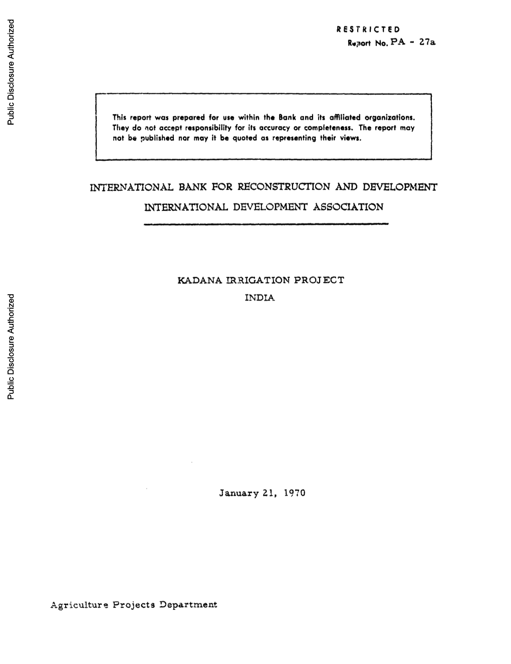 World Bank Document