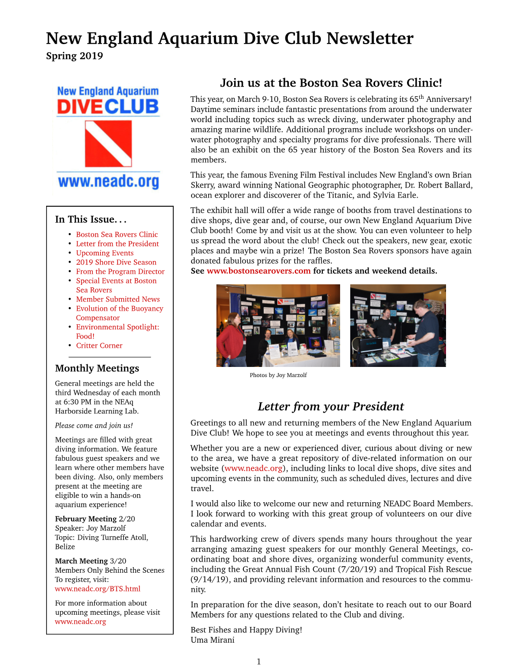 Spring 2019 Newsletter