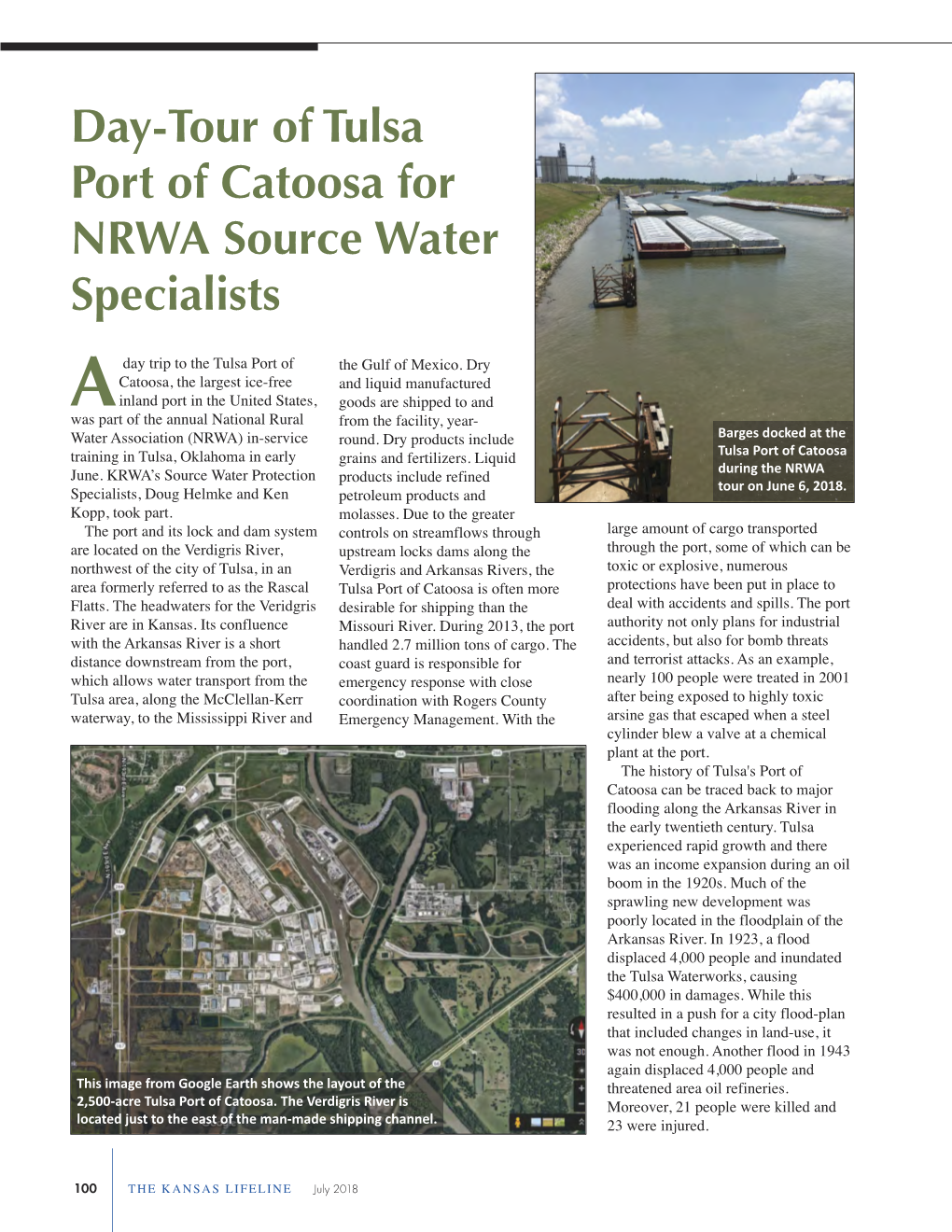 Day-Tour of Tulsa Port of Catoosa for NRWA Source Water Specialists