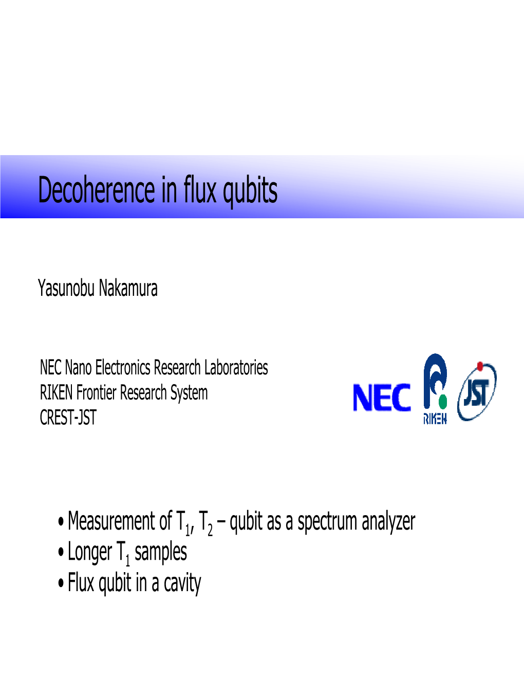 Decoherence in Flux Qubits