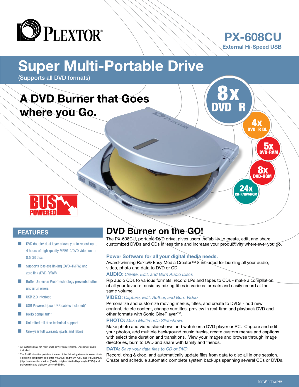 Super Multi-Portable Drive (Supports All DVD Formats)