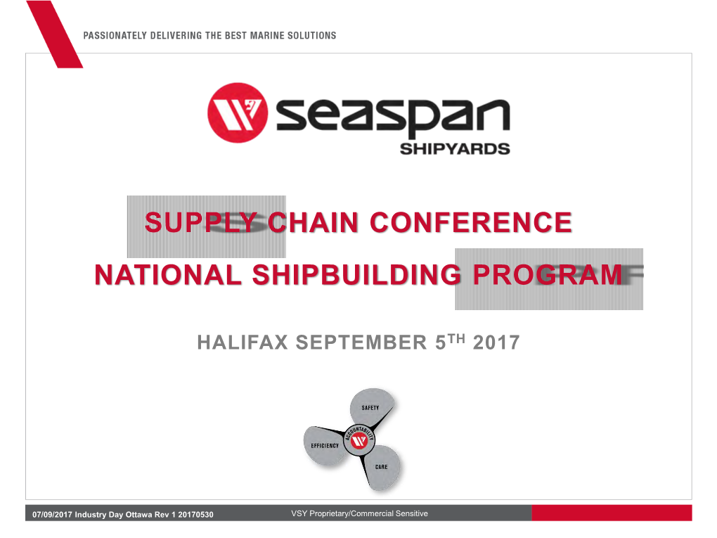 Seaspan Shipyards Supply Chain Conference (Pdf) – 5.2 MB