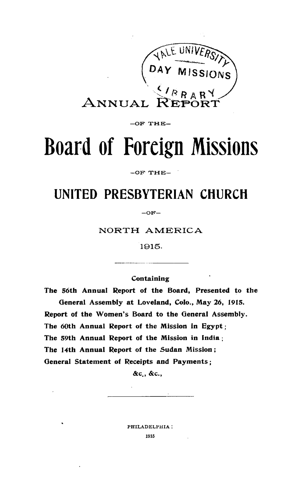 Board of Foreign Missions