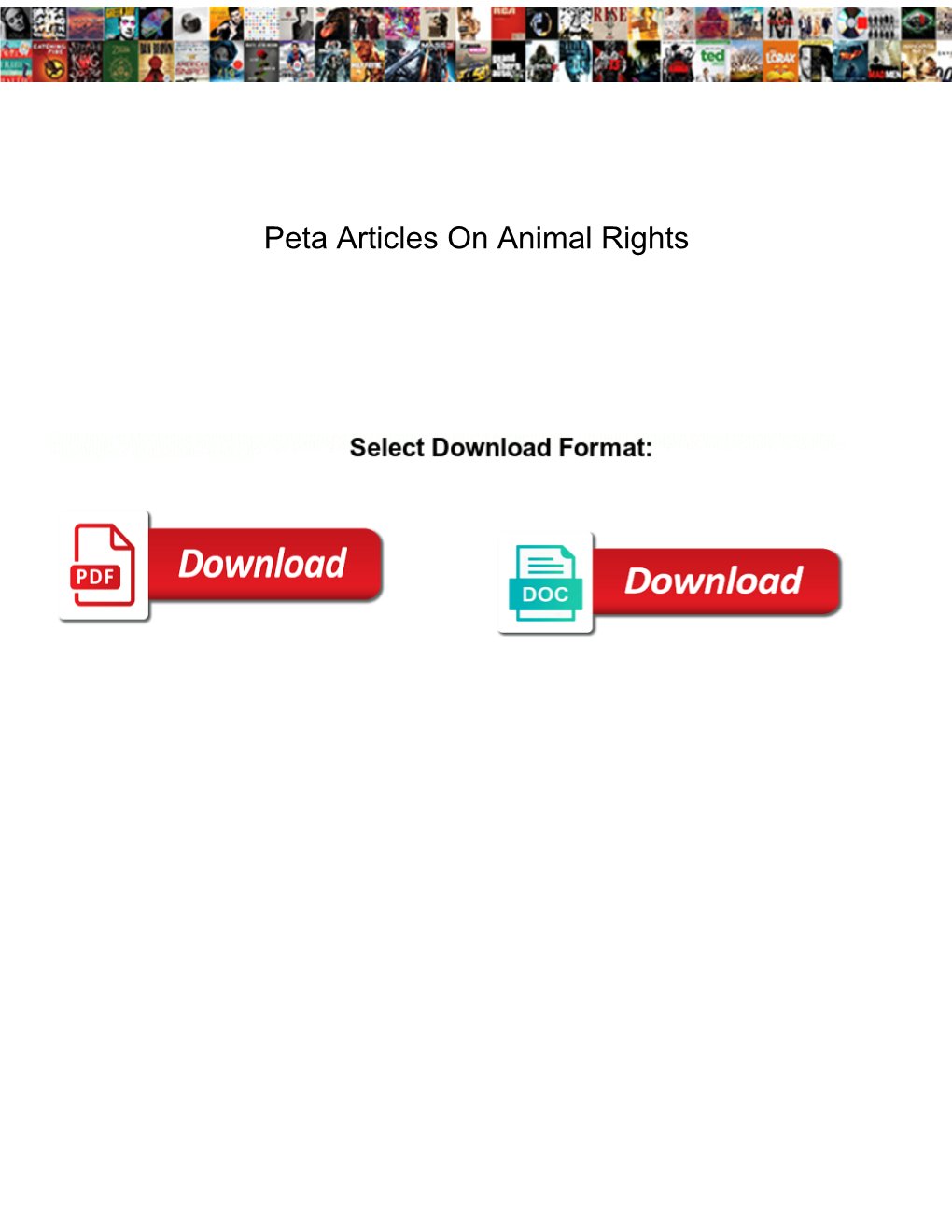 Peta Articles on Animal Rights