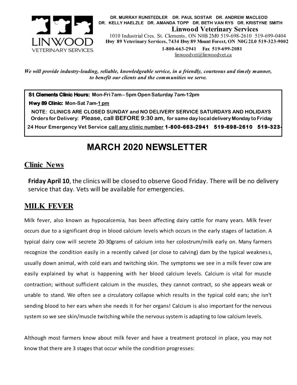 March 2020 Newsletter