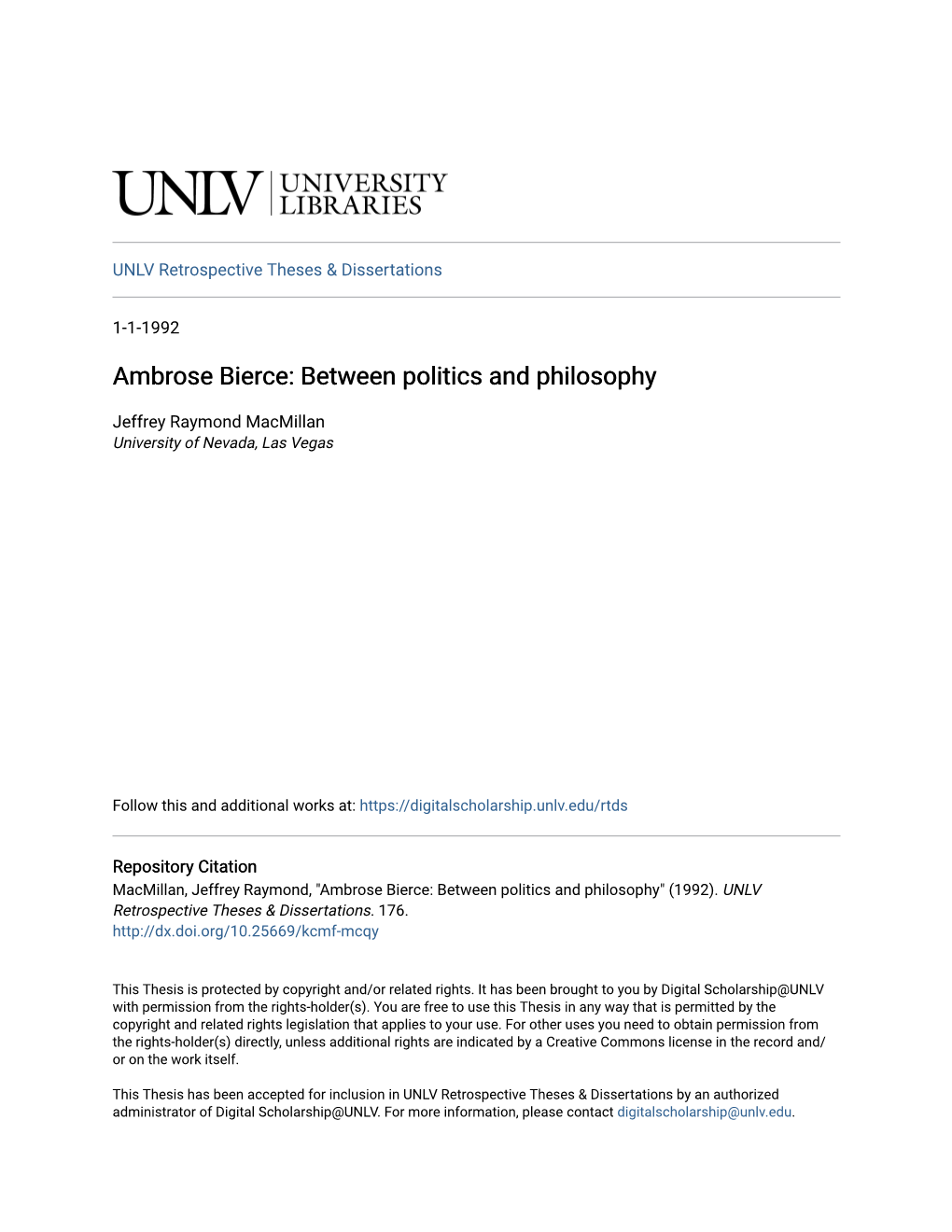 Ambrose Bierce: Between Politics and Philosophy