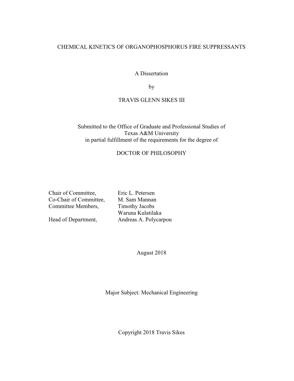 Chemical Kinetics of Organophosphorus Fire Suppressants