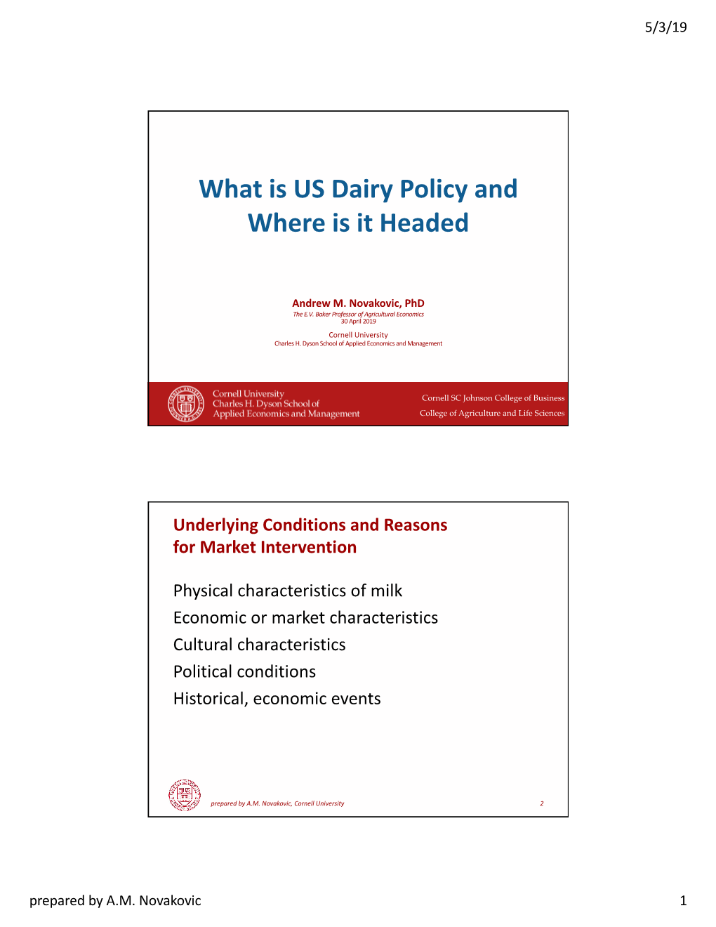 What Is US Dairy Policy and Where Is It Headed