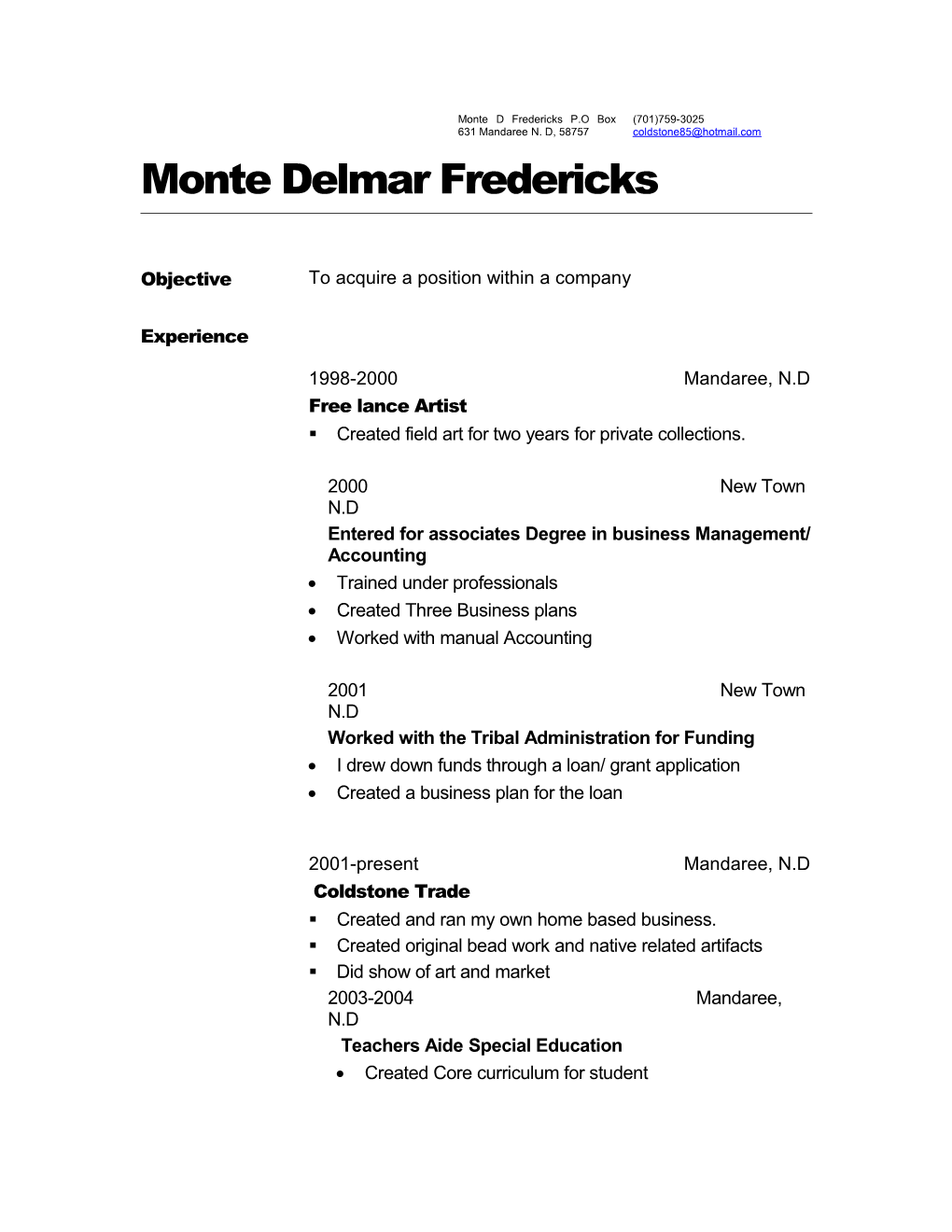 Monte Delmar Fredericks