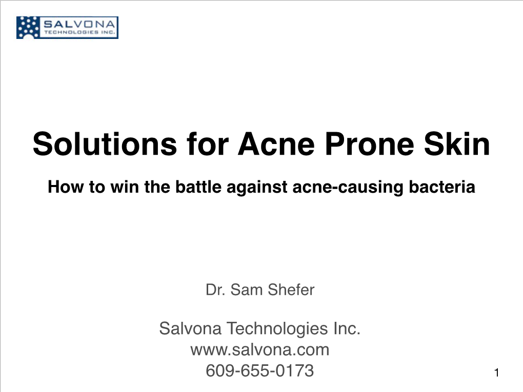 Solutions for Acne Prone Skin How to Win the Battle Against Acne-Causing Bacteria