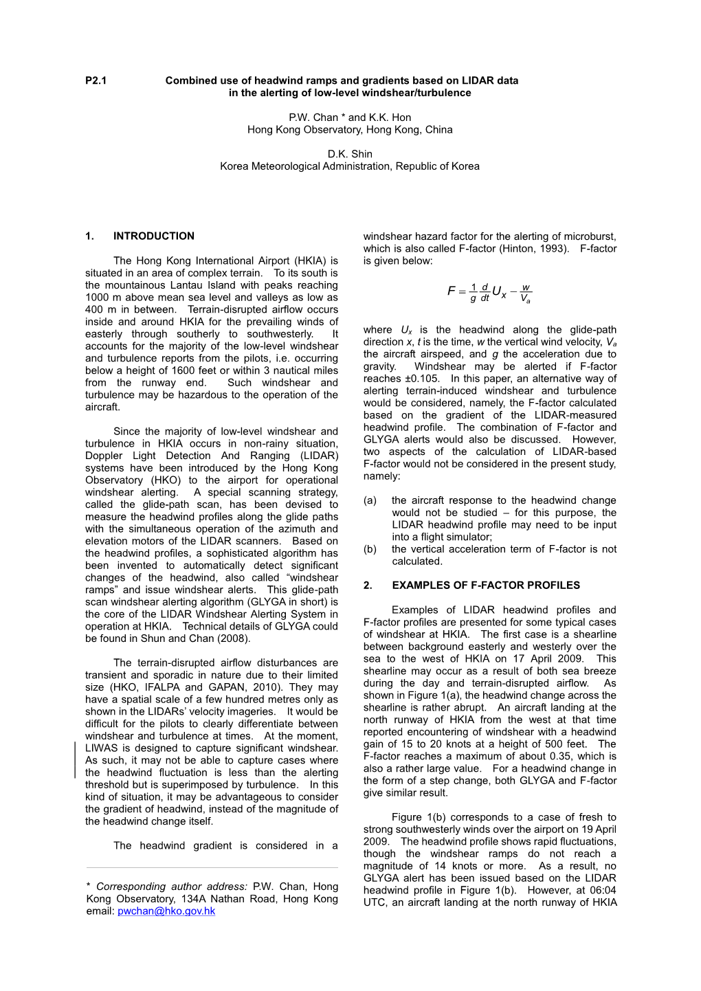 Experimental Use of a Weather Buoy in Wind Shear Monitoring at The