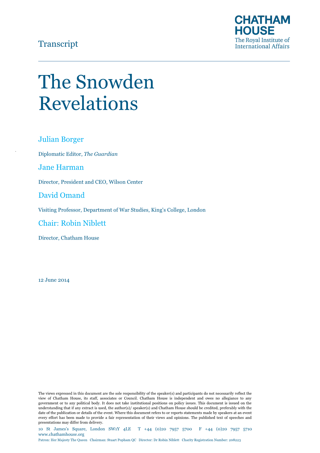 The Snowden Revelations