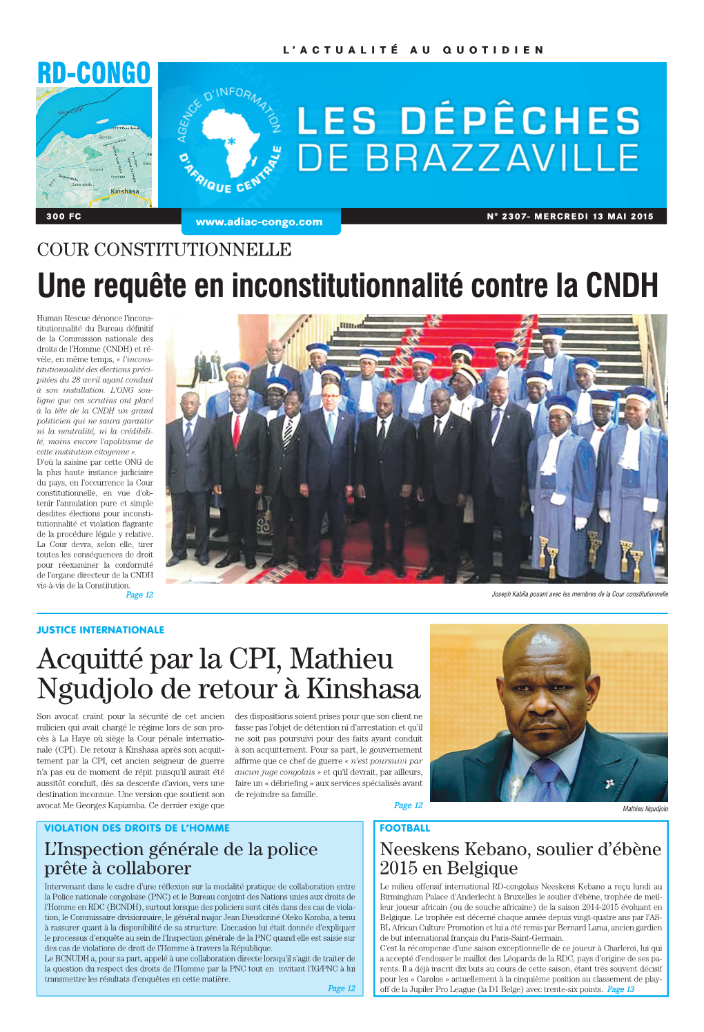 Une Requête En Inconstitutionnalité Contre La CNDH