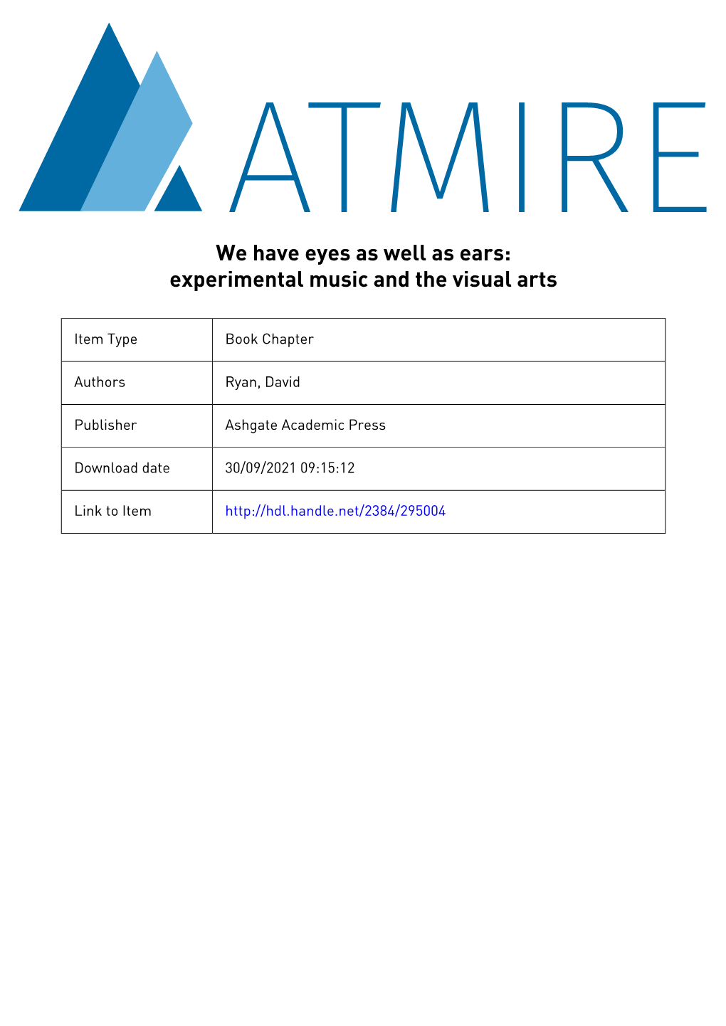 The Ashgate Research Companion to Experimental Music