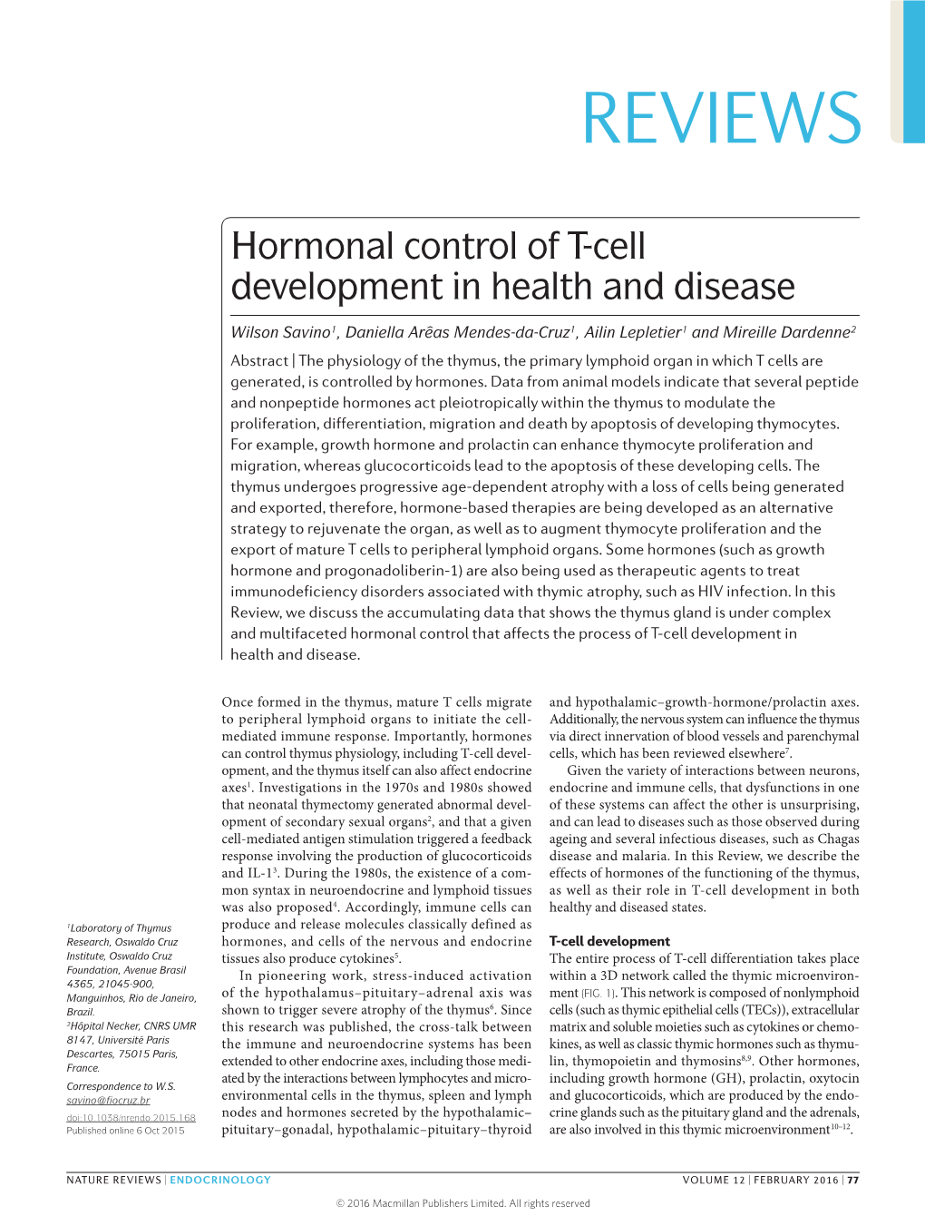 Hormonal Control of T-Cell Development in Health and Disease