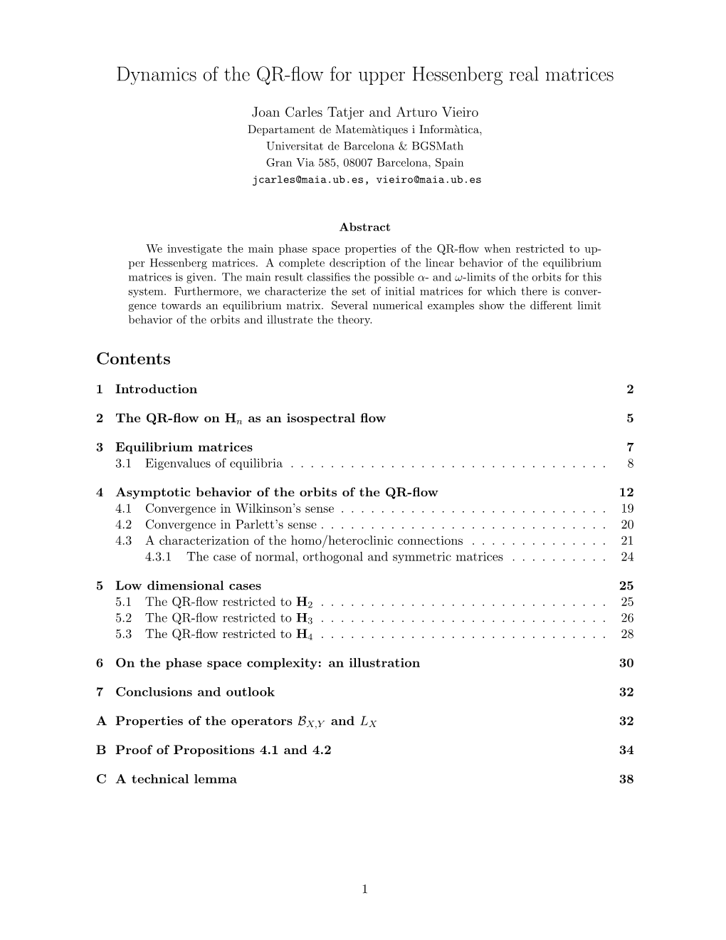 Dynamics of the QR-Flow for Upper Hessenberg Real Matrices