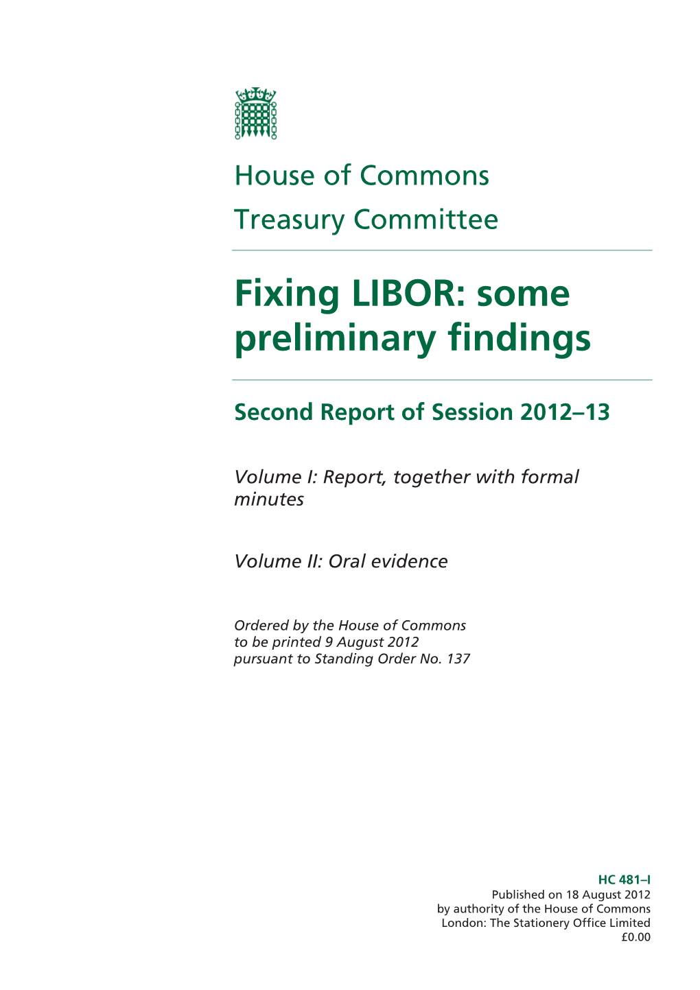 Fixing LIBOR: Some Preliminary Findings