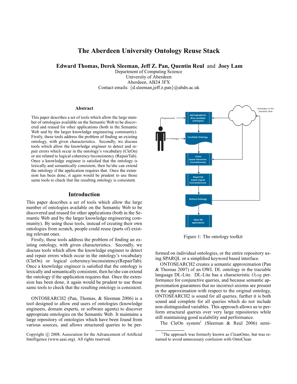 The Aberdeen University Ontology Reuse Stack