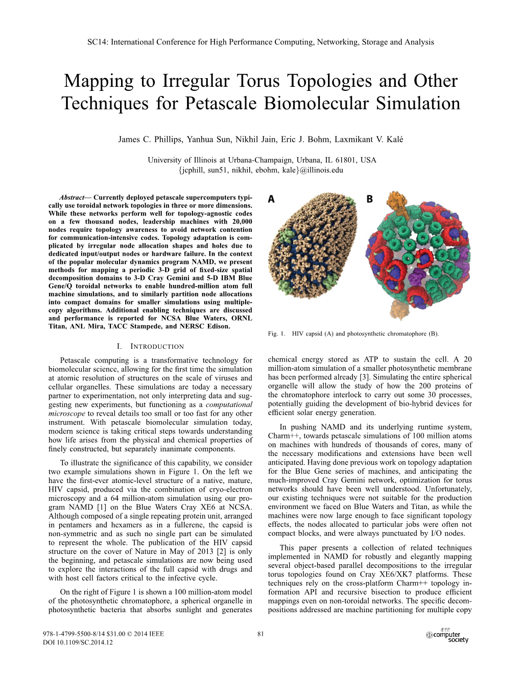 Mapping to Irregular Torus Topologies and Other Techniques for Petascale Biomolecular Simulation