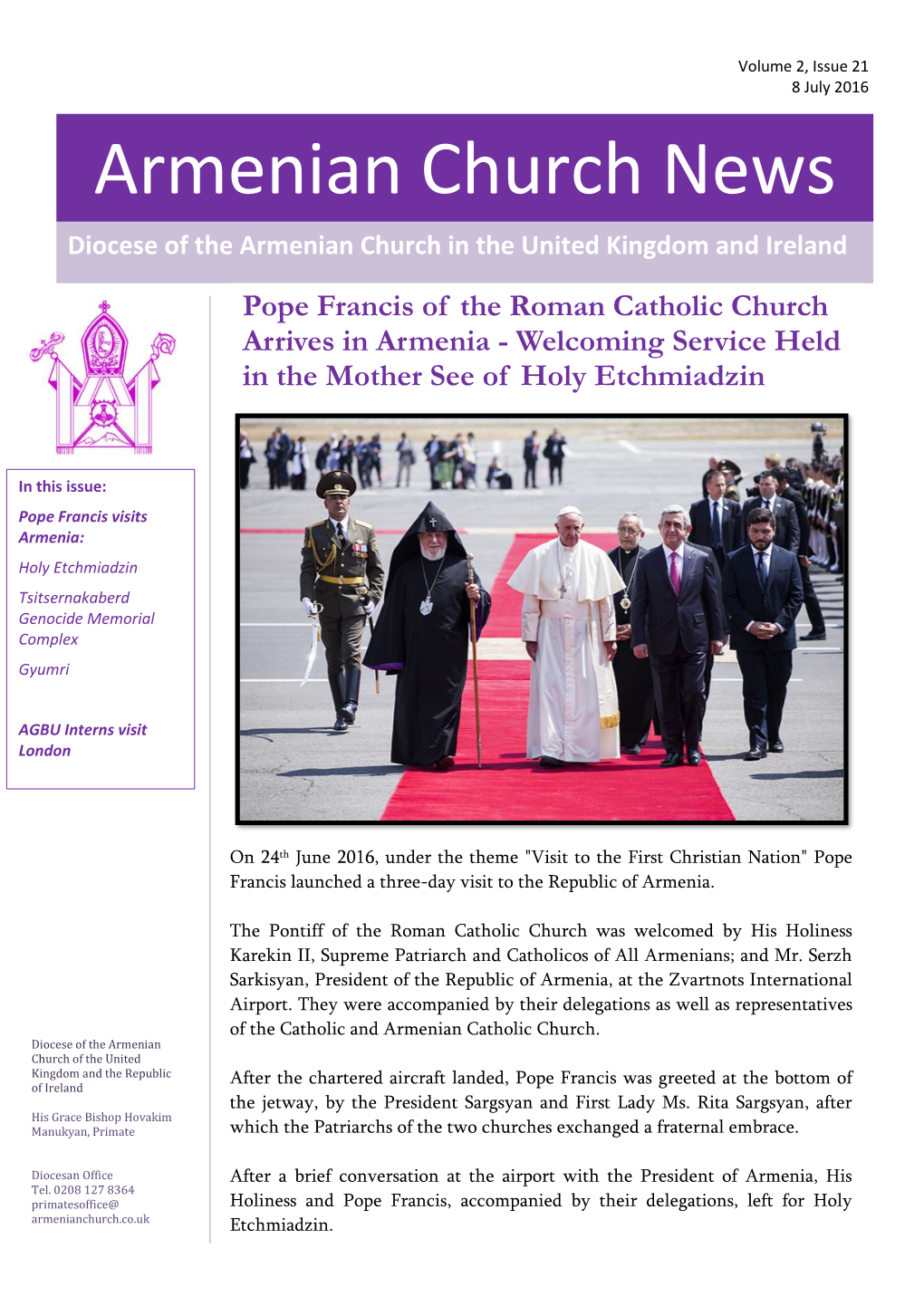 Armenian Church News