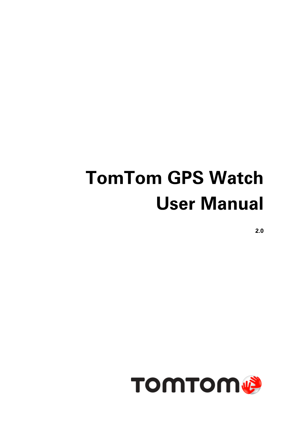 Tomtom GPS Watch User Manual