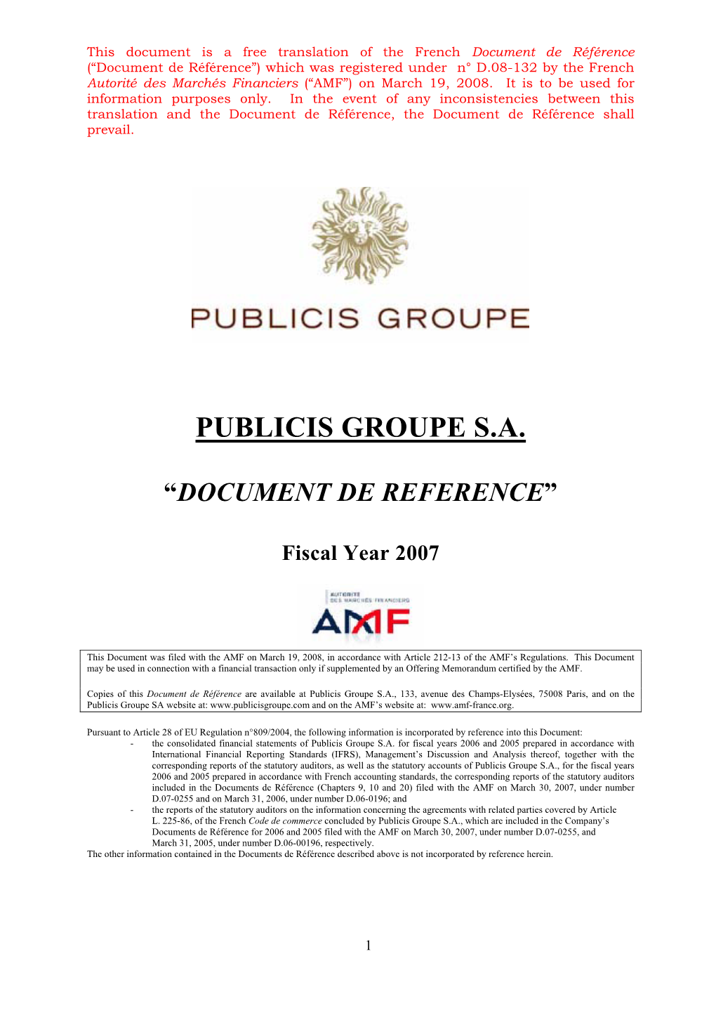 Publicis Groupe S.A