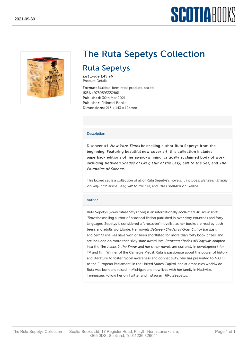 The Ruta Sepetys Collection