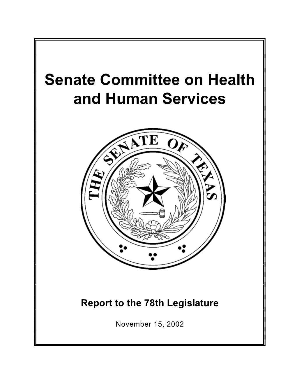 Senate Committee on Health and Human Services