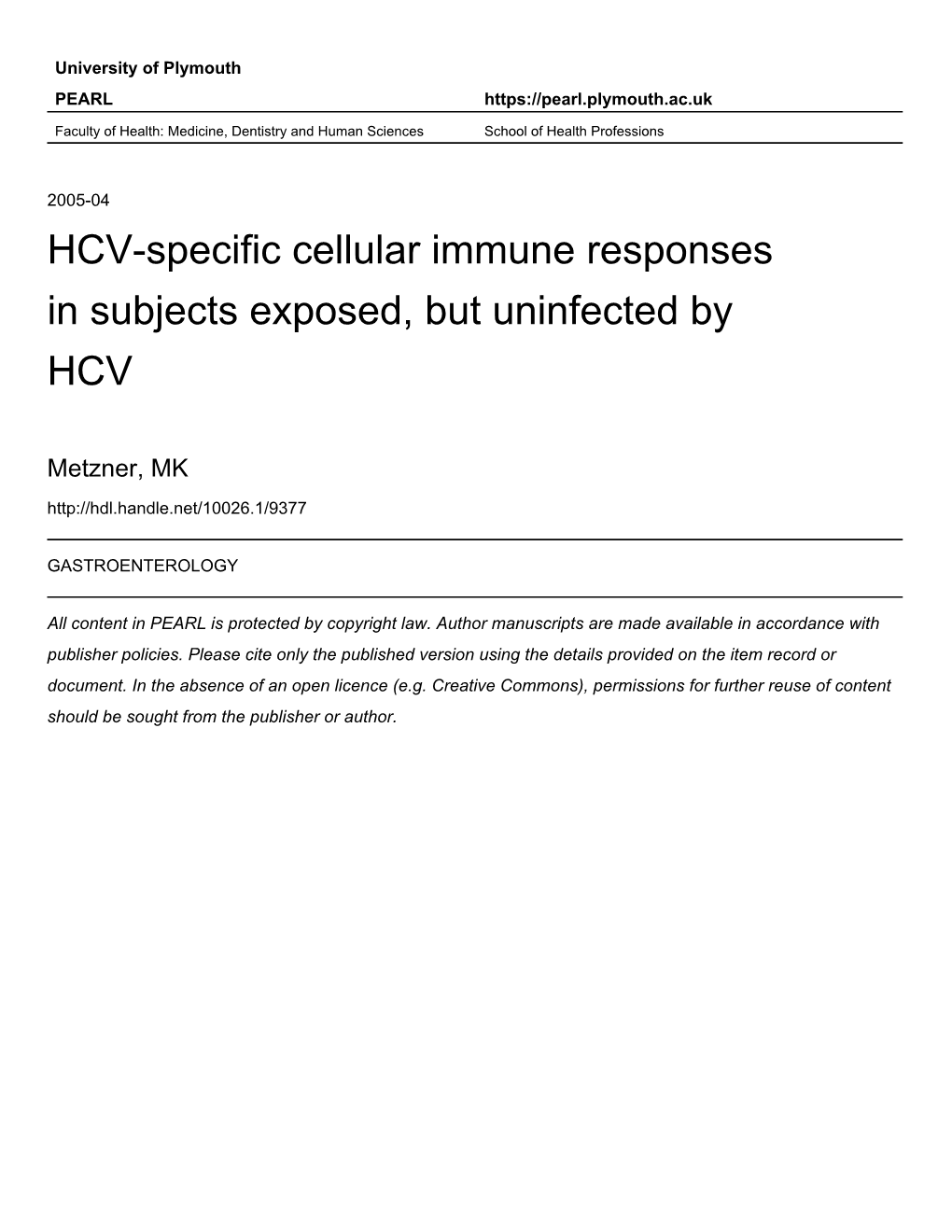 Exploring the Possibility of Arthropod Transmission of HCV