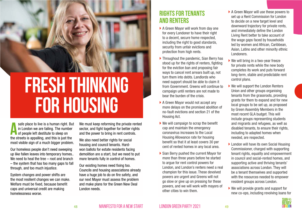 Fresh Thinking for Housing