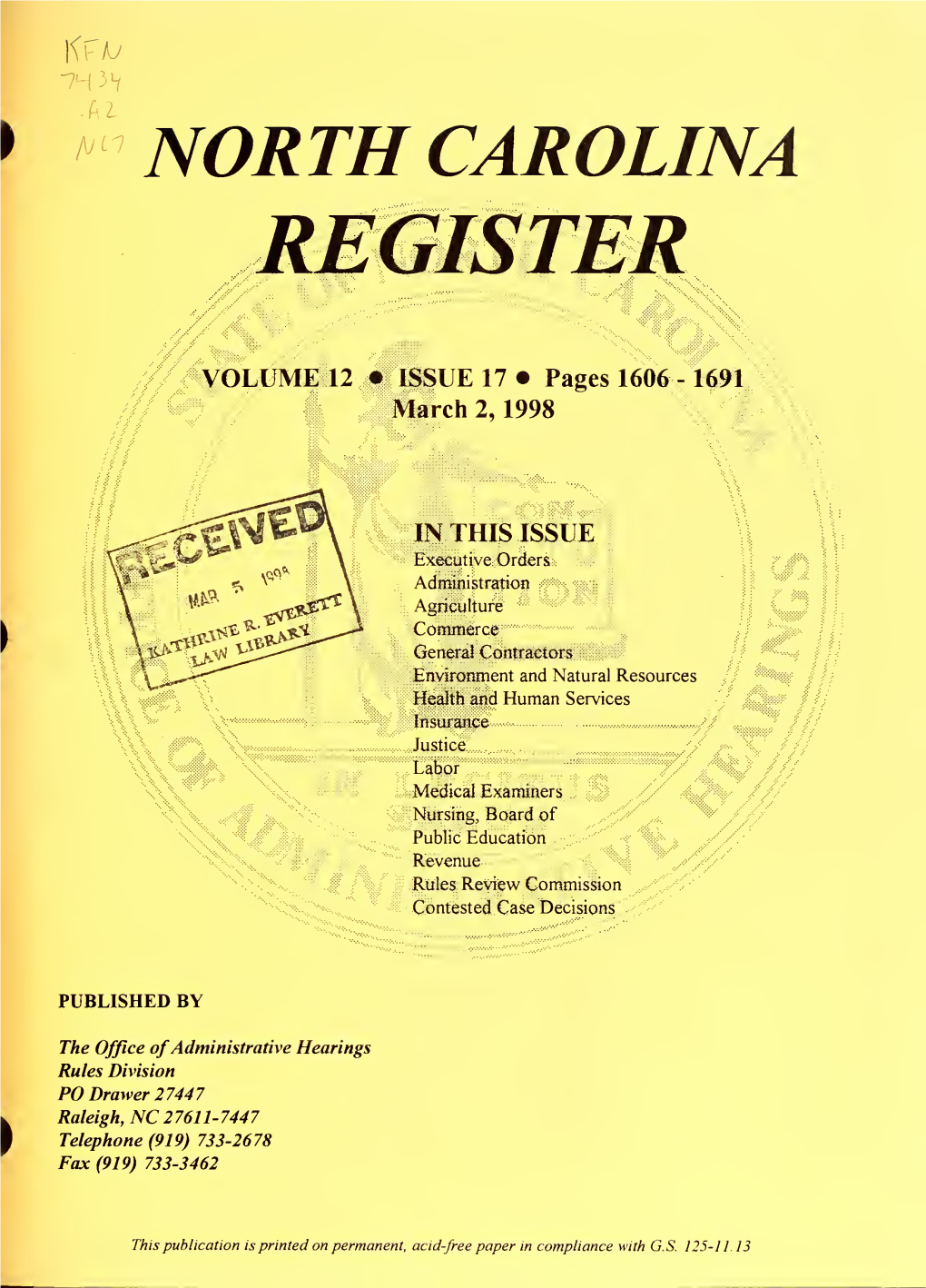 North Carolina Register