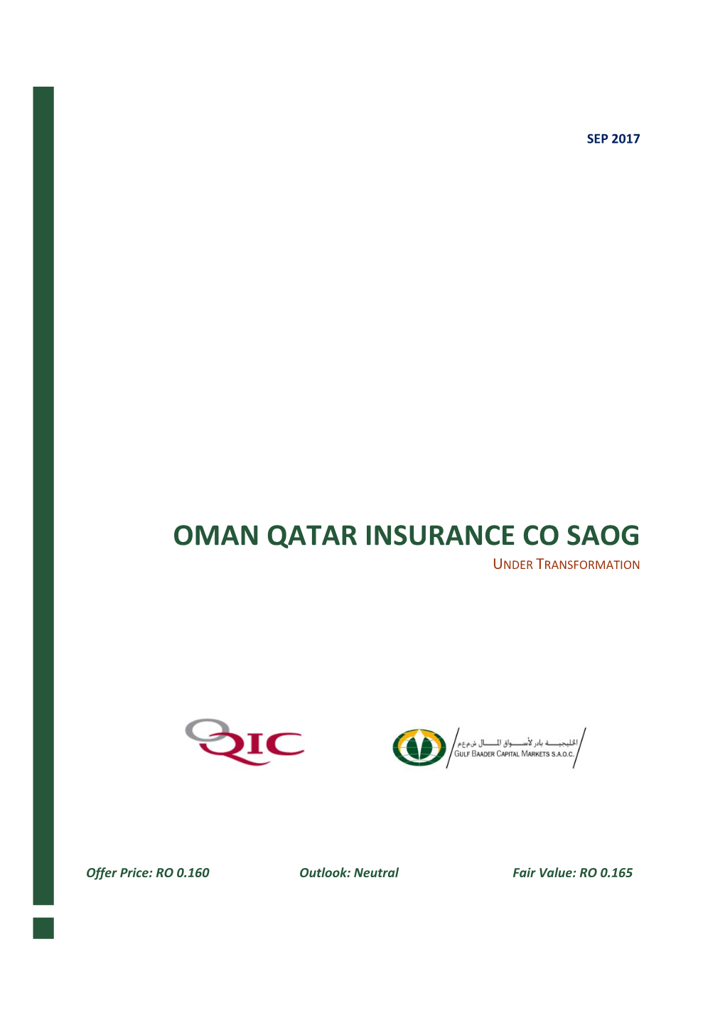 Oman Qatar Insurance Co Saog Under Transformation