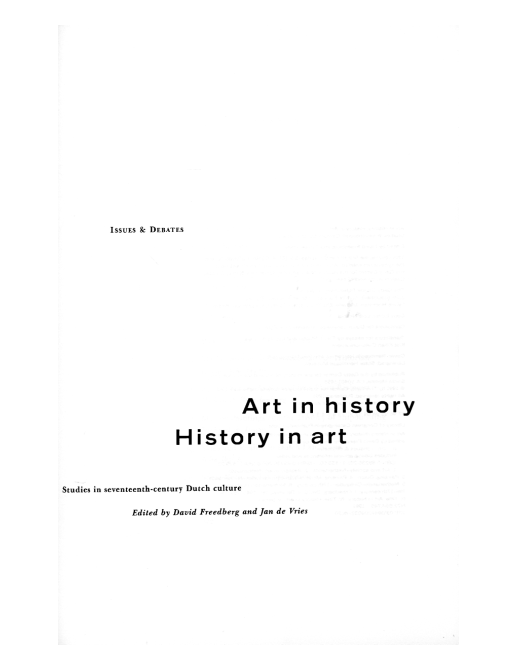 Art in History History in Art