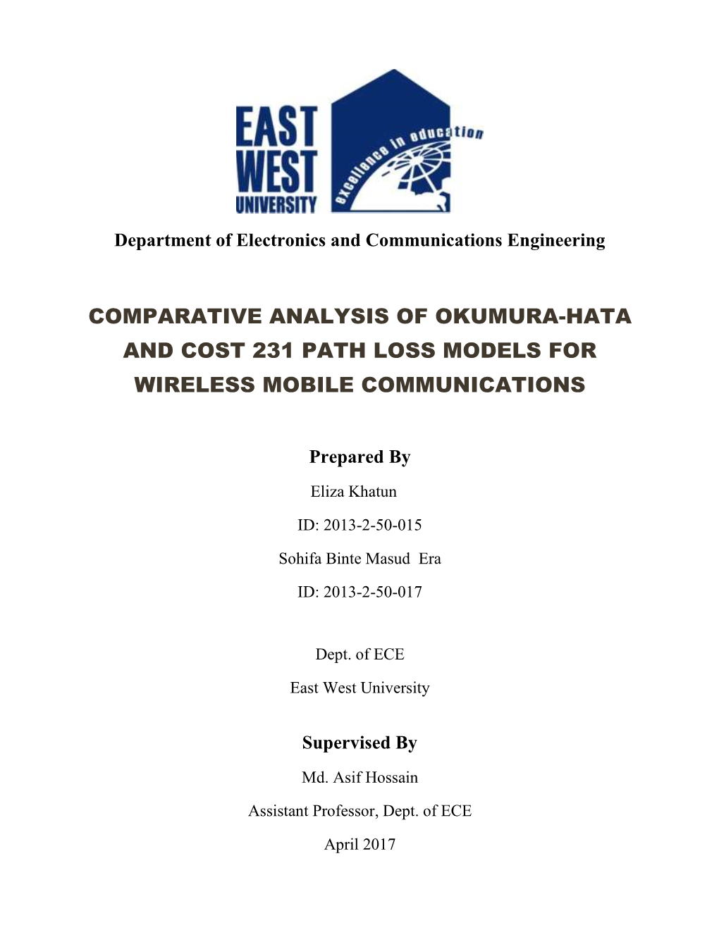 Comparative Analysis of Okumura-Hata and Cost 231 Path Loss Models for Wireless Mobile Communications