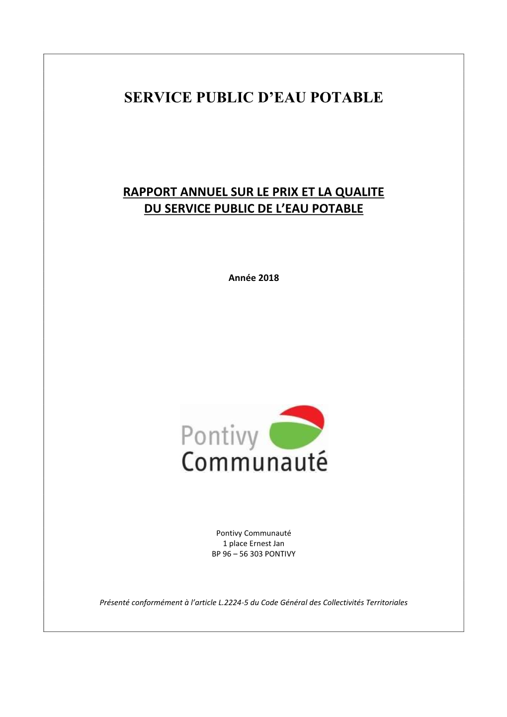 Rapport Annuel Du SPANC