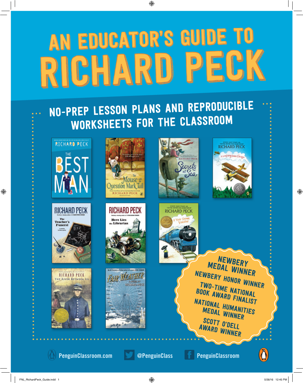 An Educator's Guide to the Works of Richard Peck