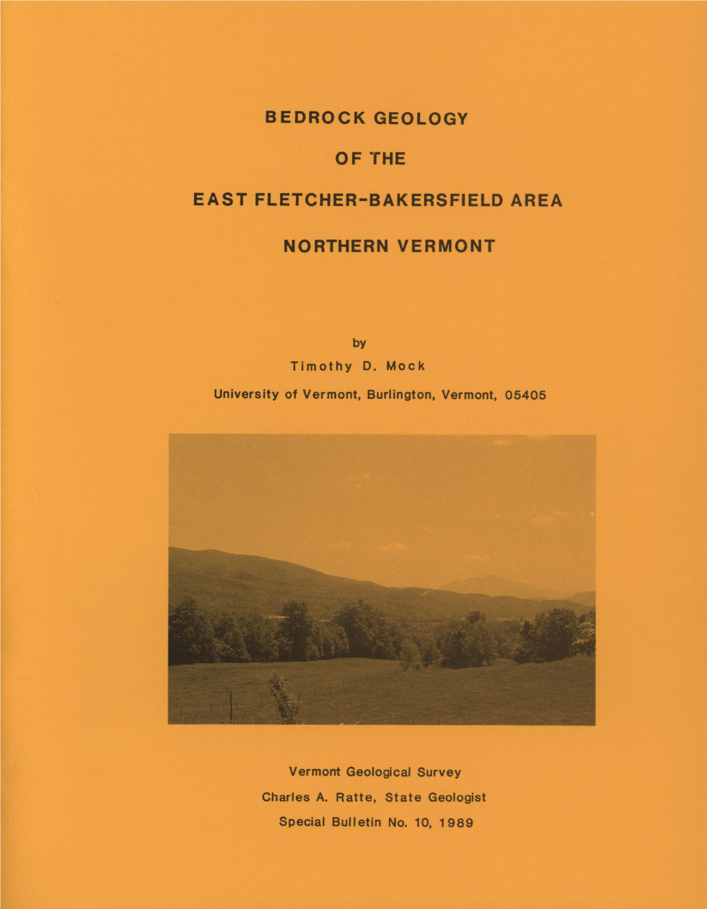 Bedrock Geology of the East Fletcher-Bakersfield Area