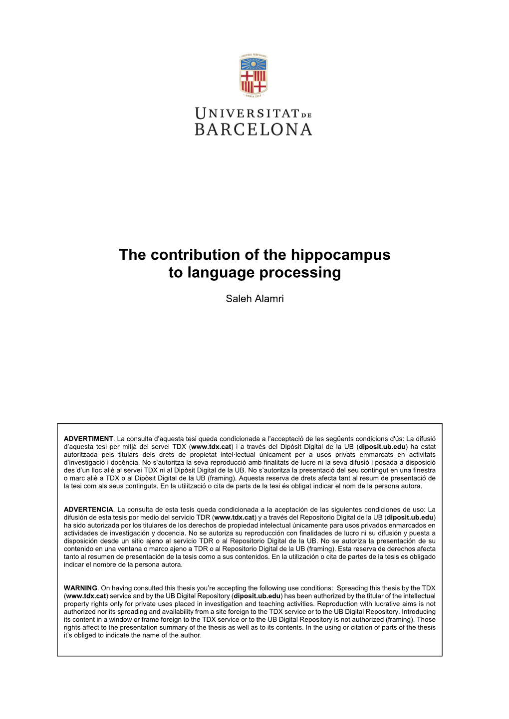 The Contribution of the Hippocampus to Language Processing