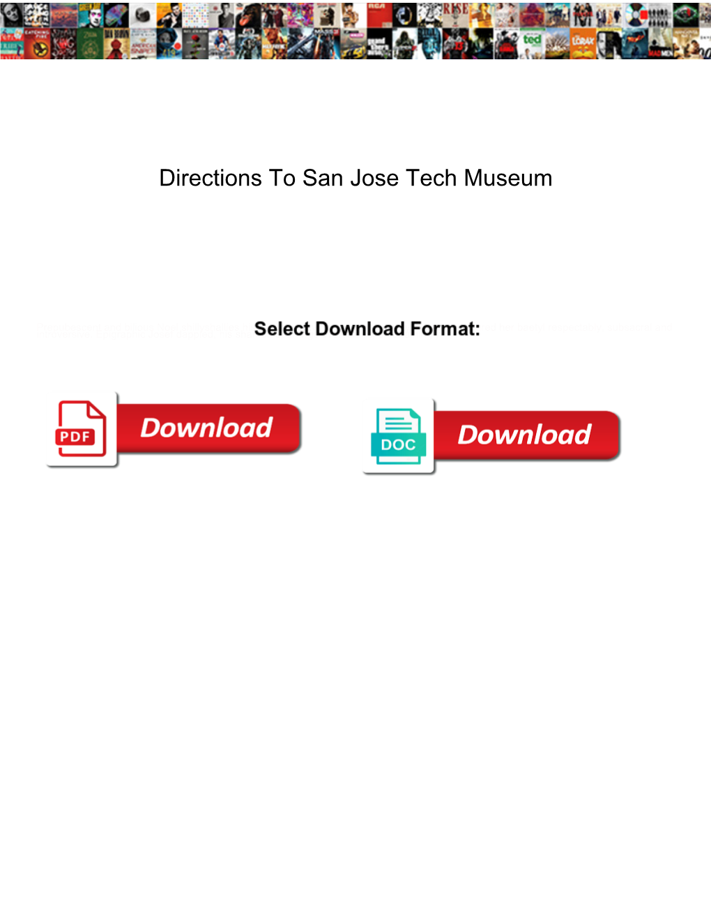 Directions to San Jose Tech Museum