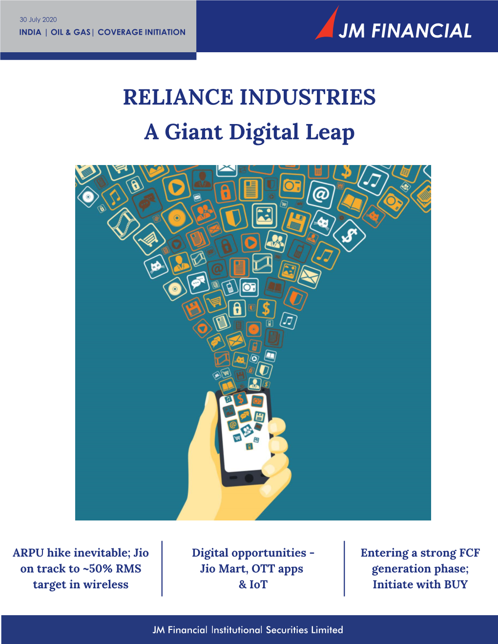 A Giant Digital Leap RELIANCE INDUSTRIES