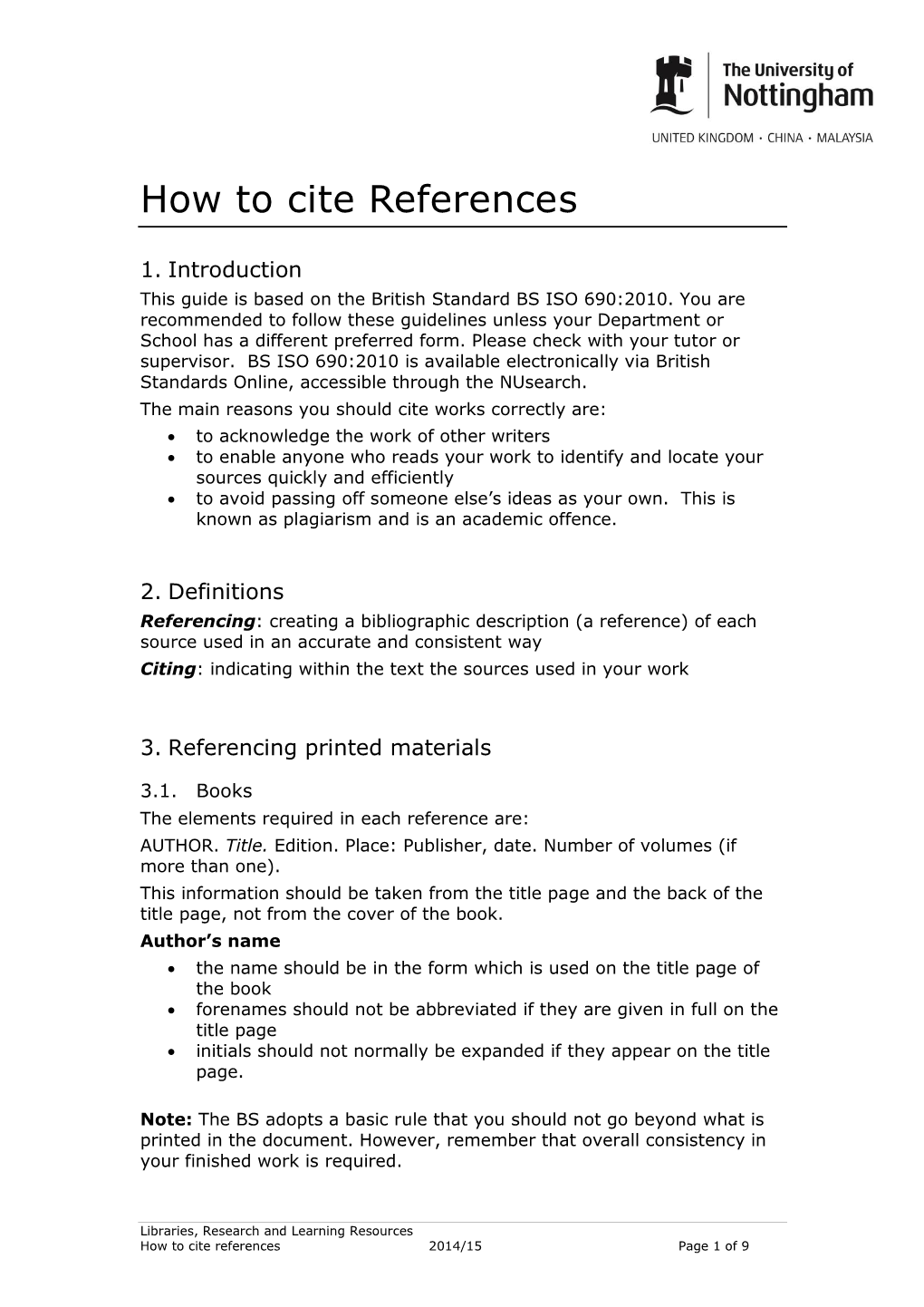 How to Cite References