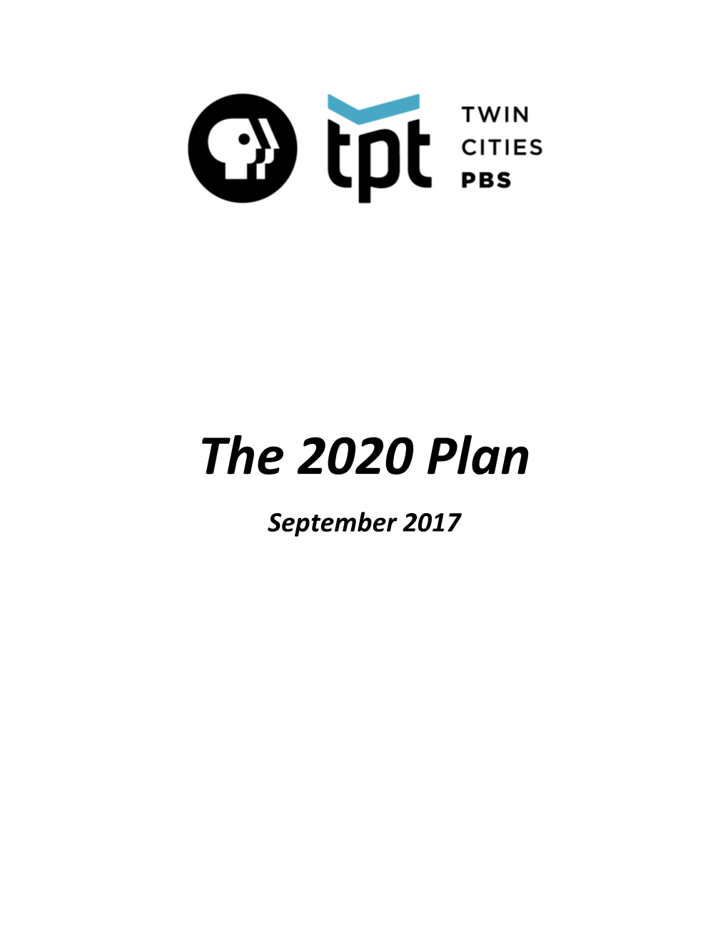 The 2020 Plan September 2017