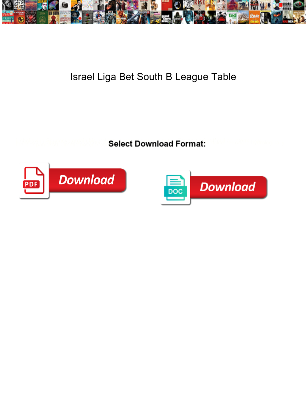 Israel Liga Bet South B League Table Filetram