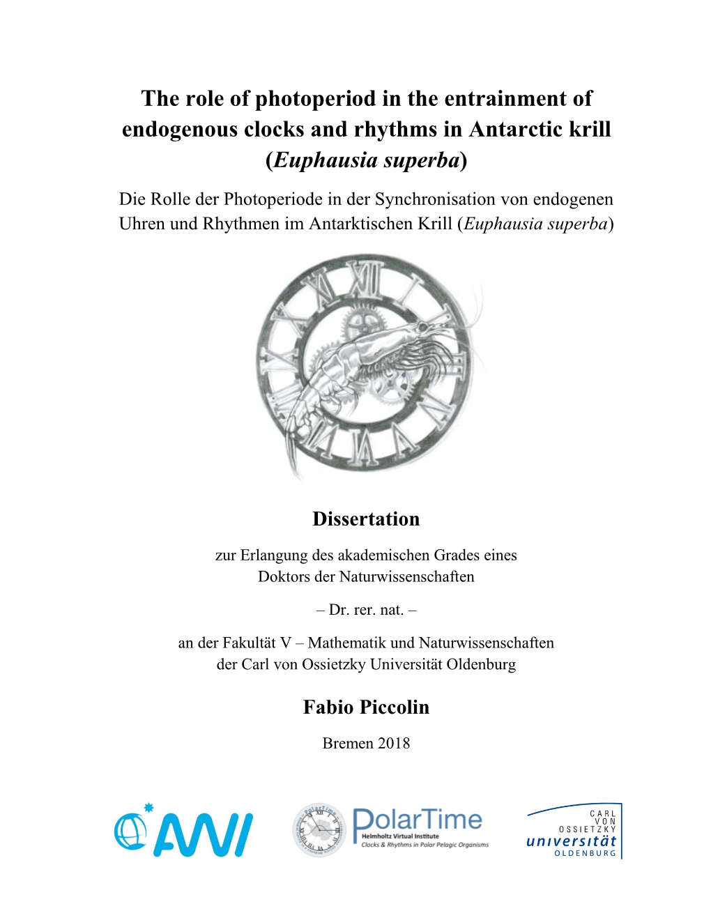 The Role of Photoperiod in the Entrainment of Endogenous Clocks