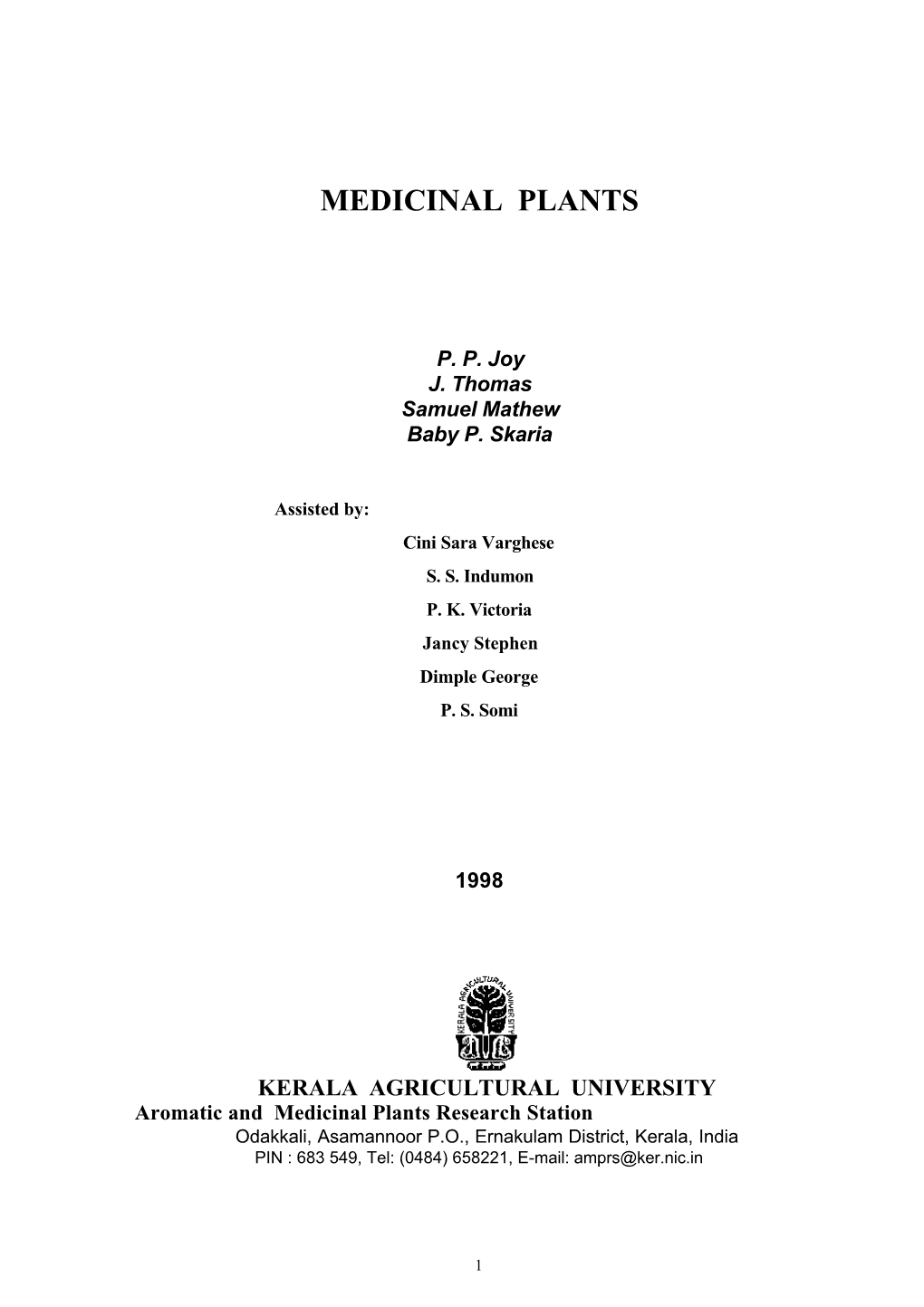 Medicinal Plants