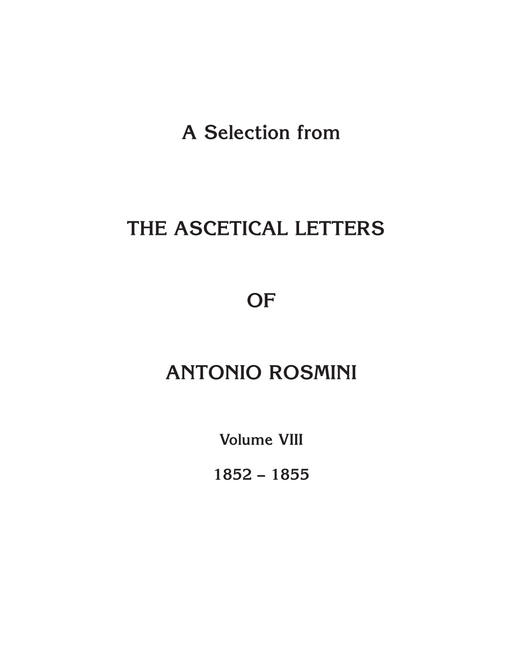 Ascetical Letters Text